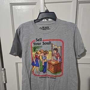 Black Matter Gray Tee with Vintage Graphic